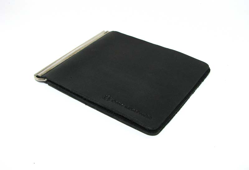 Шкіряний Затиск для Грошей DNK Leather Spring+ чорний Шкіряний Затиск для Грошей DNK Leather Spring+ чорний